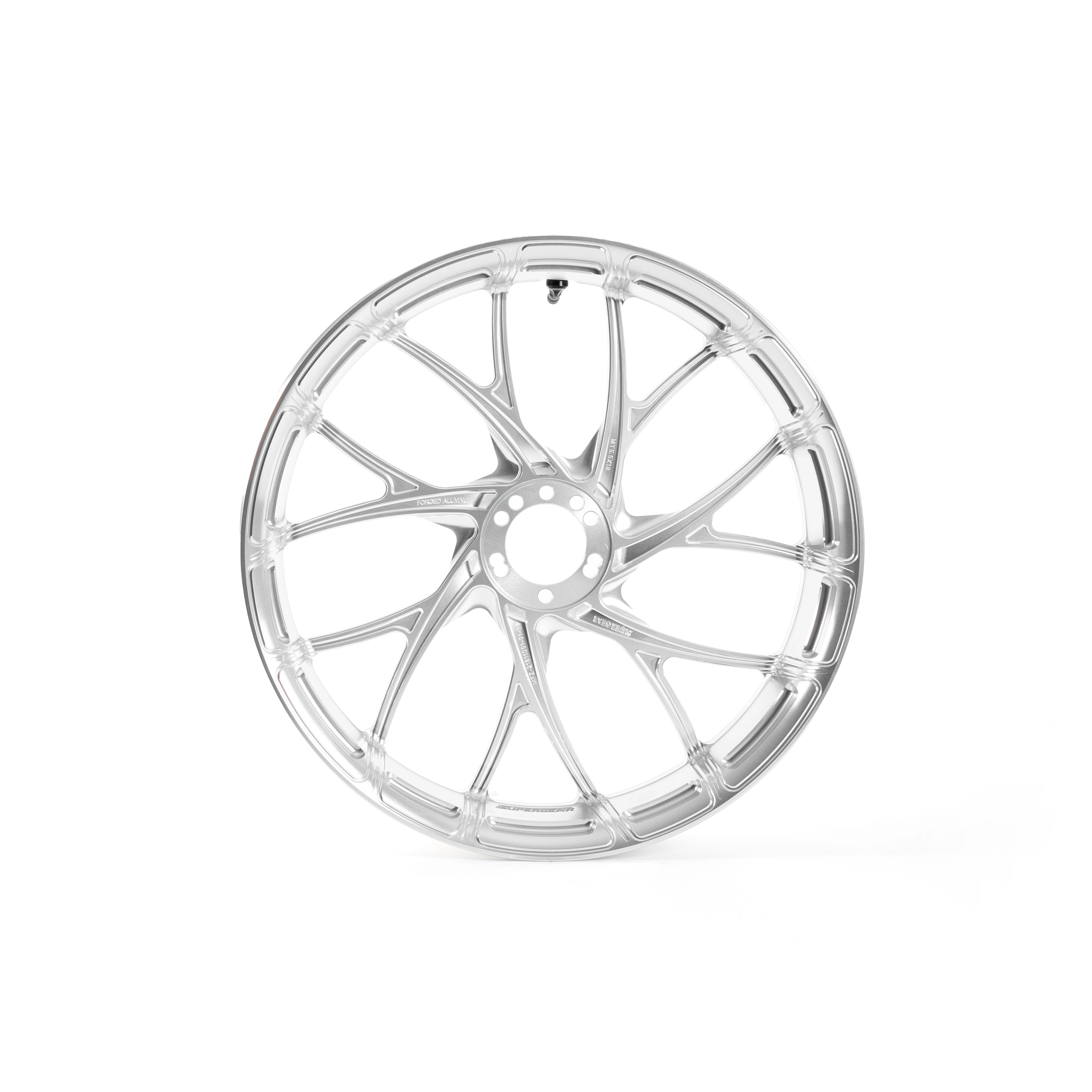 Upgrade your Harley Davidson Touring! Get stunning silver machined aluminum wheels: 19" / 21" front wheel options & 18" rear wheel. Premium motorcycle wheel parts.