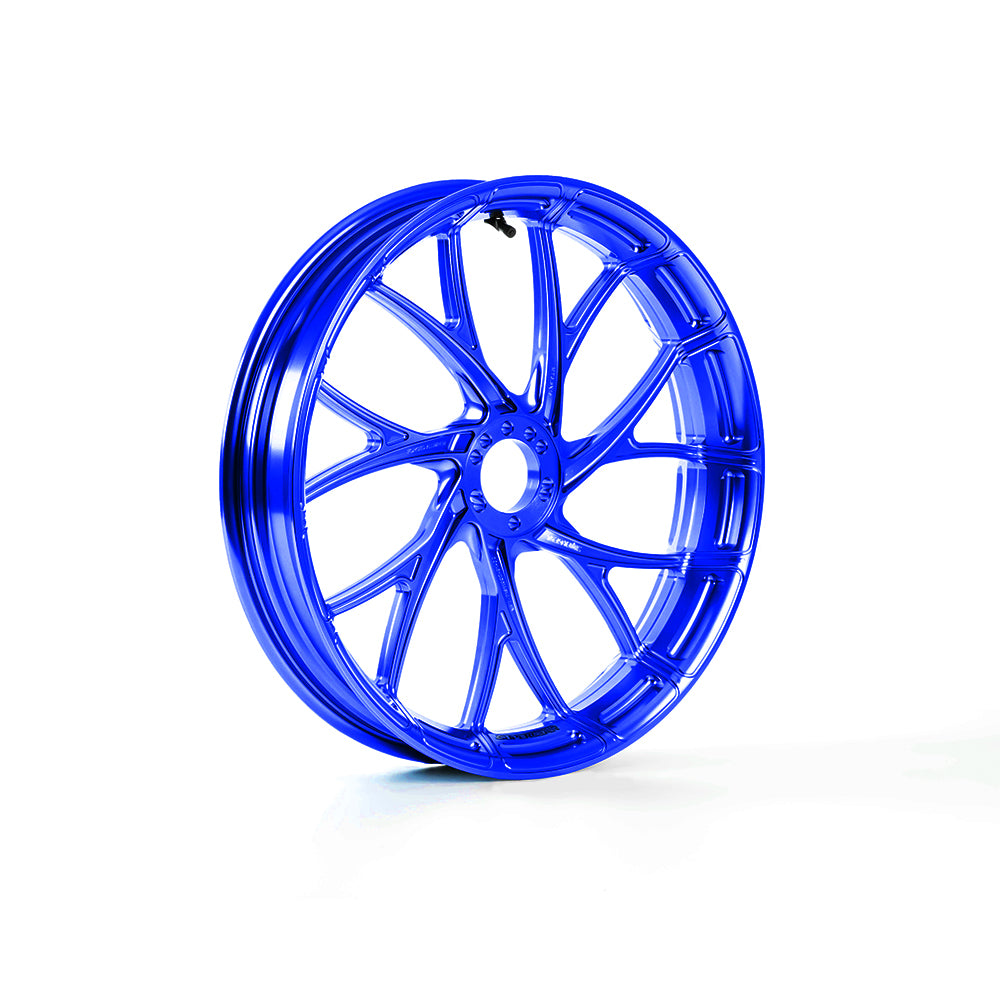 Forged aluminum Y-spoke wheel, Harley Touring, Road Glide RG/FLTRX, Street Glide SG/FLHX, deep current blue