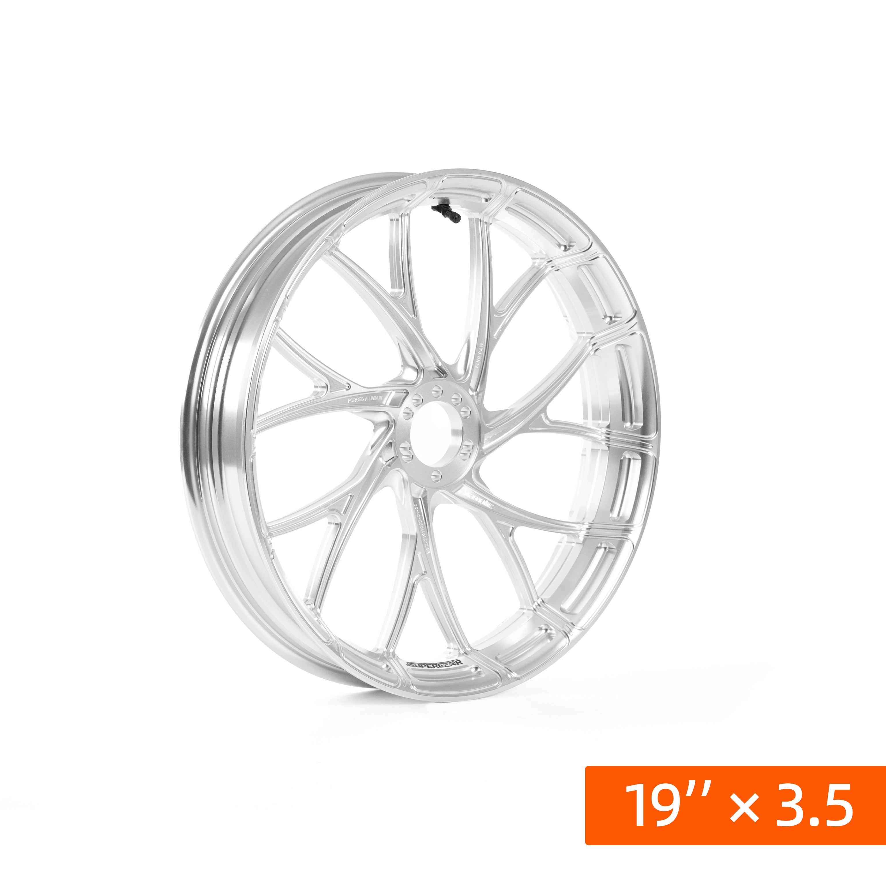 Elevate your ride! Gold Harley wheels for Touring models. 19" front motorcycle wheel . High-quality machined aluminum motor wheel parts.