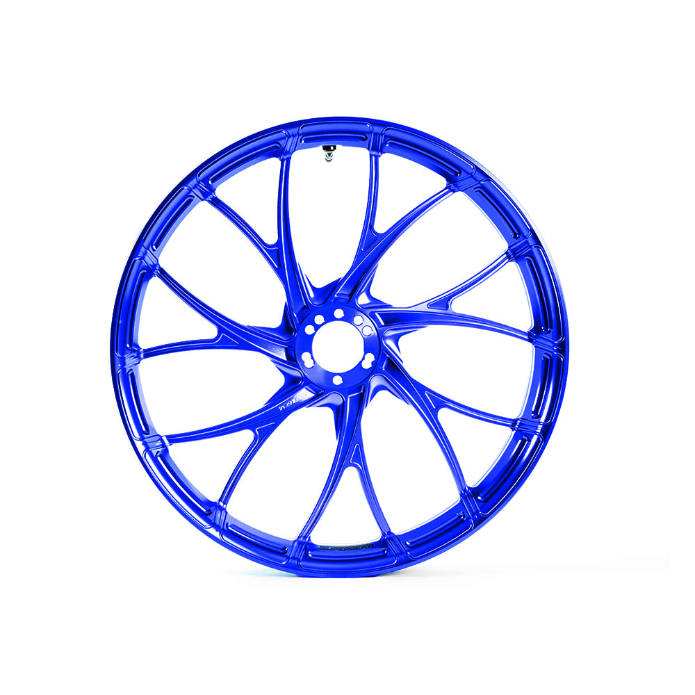 Forged aluminum Y-spoke wheel, Harley Touring, Road Glide RG/FLTRX, Street Glide SG/FLHX, deep current blue