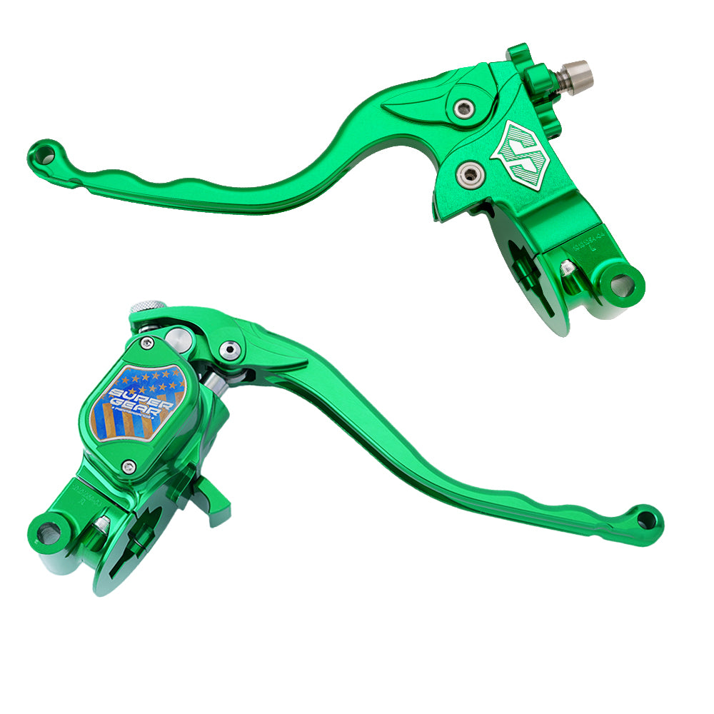 RF7 Bolt-on Radial hand control set TouringCable Clutch, Viper Green