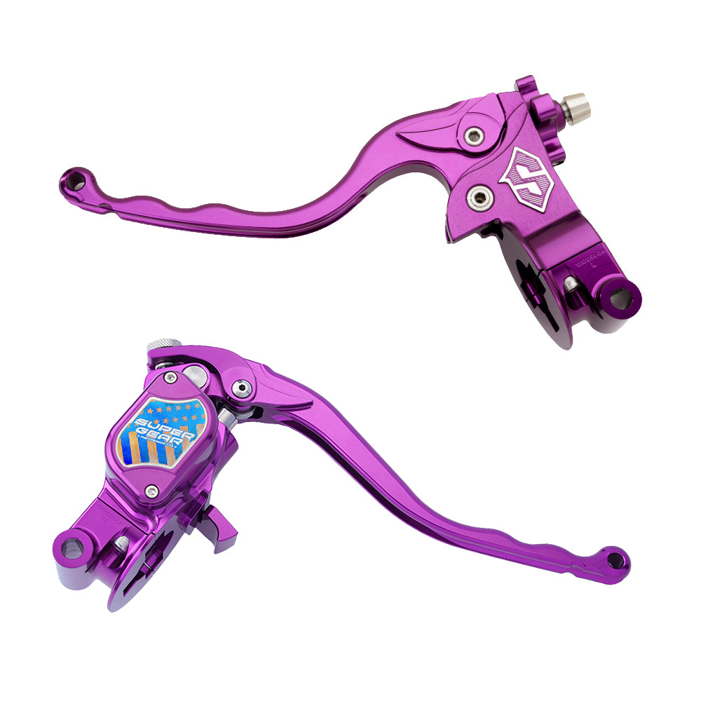 RF7 Bolt-on Radial hand control set Touring Cable Clutch, Canyonshade Purple