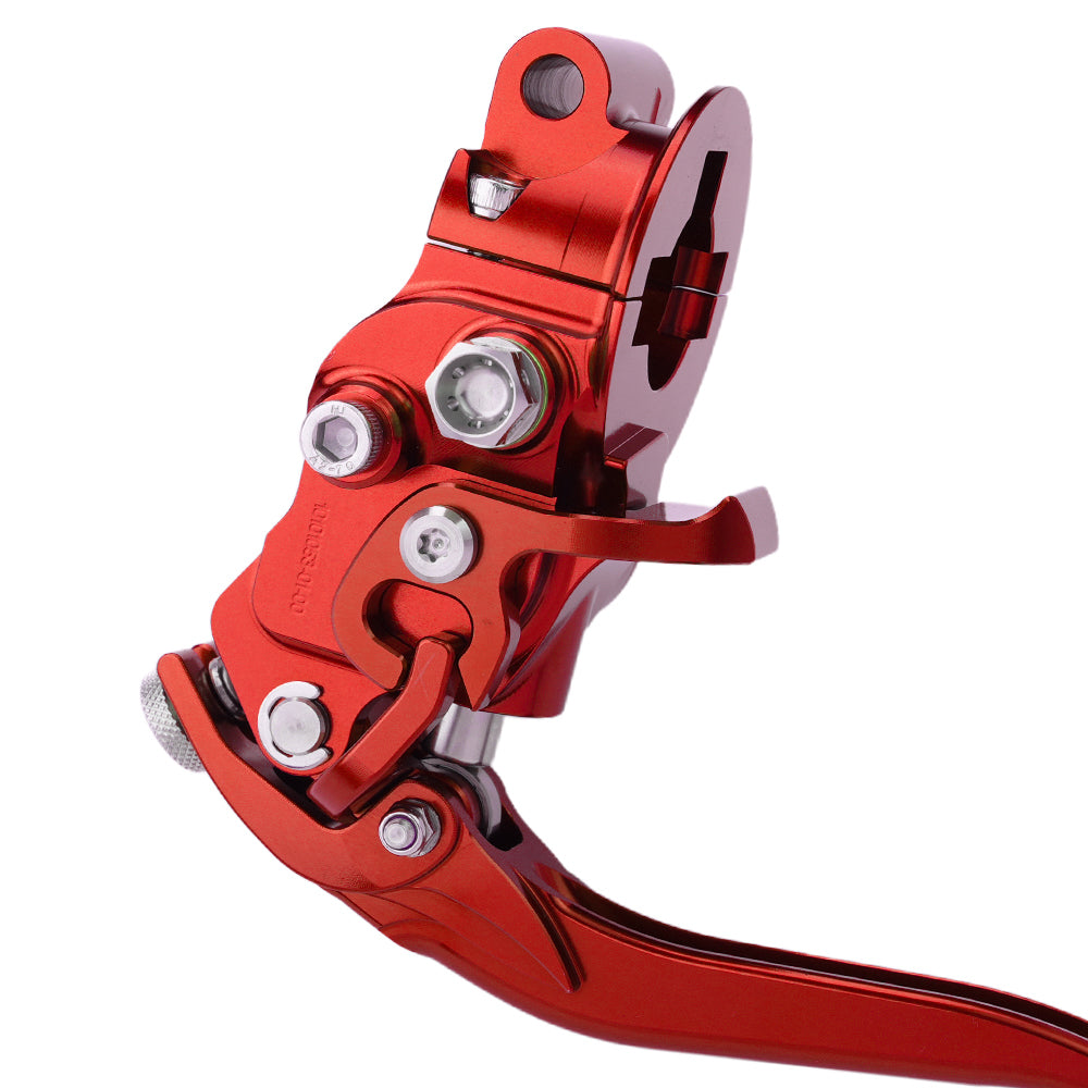 RF7 Bolt-on Radial hand control set Touring Cable Clutch, Daytona Red