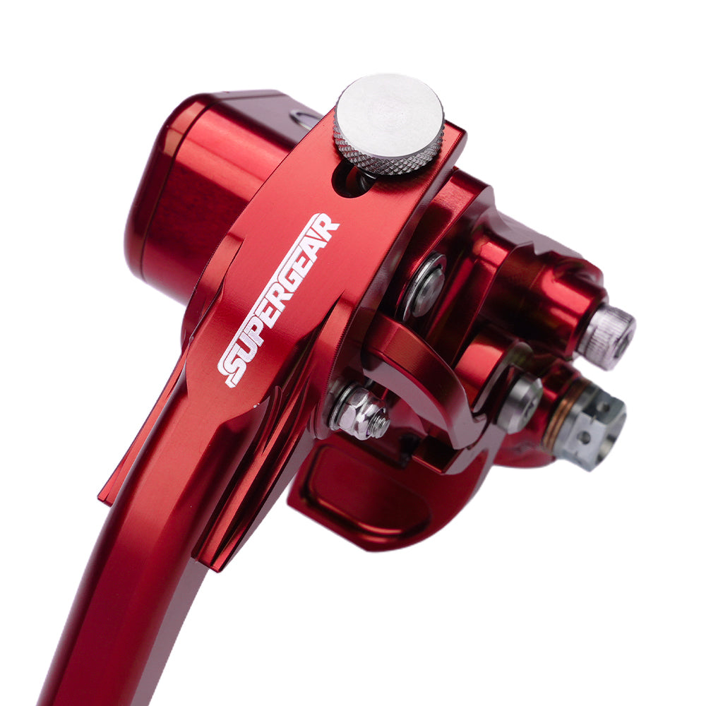 RF7 Bolt-on Radial hand control set Touring Cable Clutch, Daytona Red