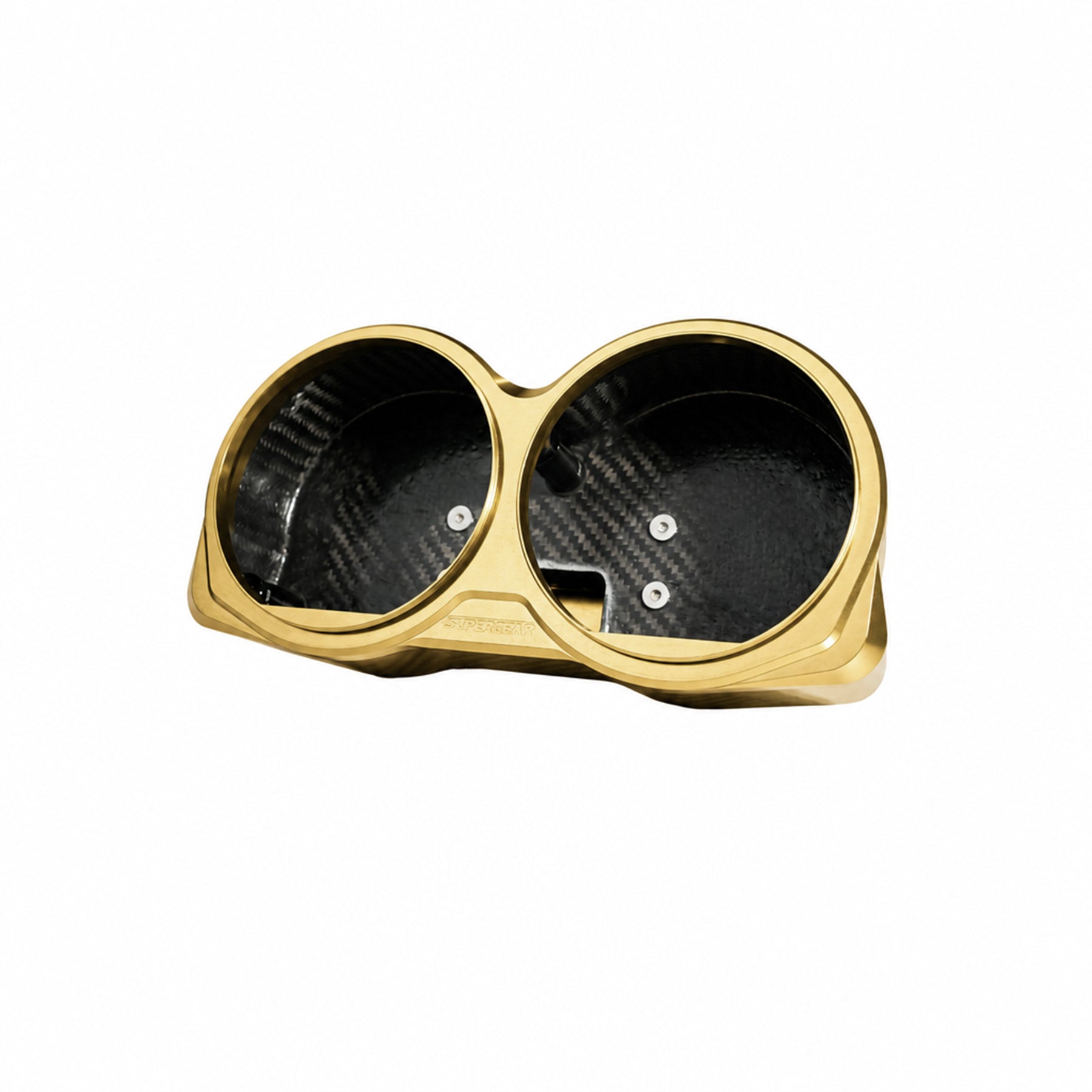 RF7 Sunchaser Gold carbon fiber dual gauge bezel for 2014–2023 Harley-Davidson Road Glide