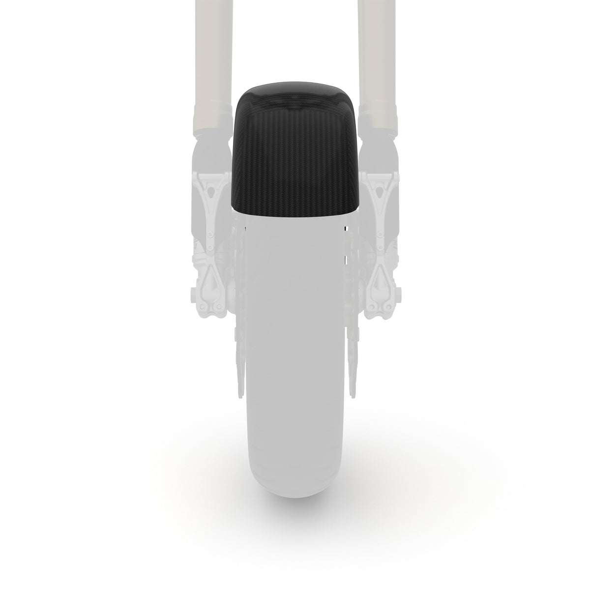 Front view of SuperGear CVO-style front fender for Harley-Davidson Touring custom bagger builds