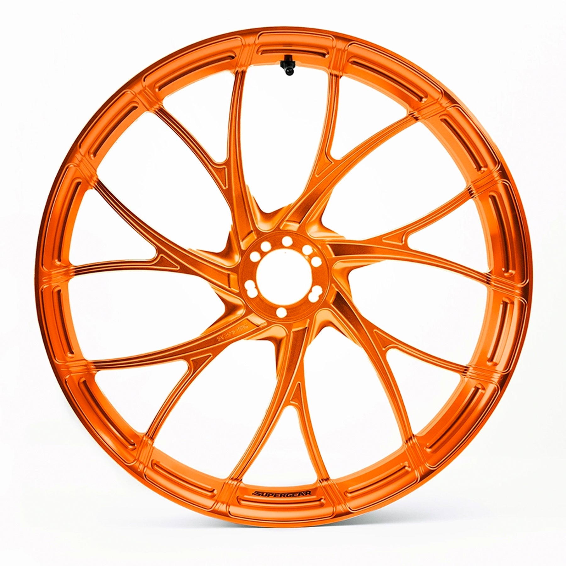 Forged aluminum Y-spoke wheel, Harley Touring, Road Glide RG/FLTRX, Street Glide SG/FLHX front, gulf orange