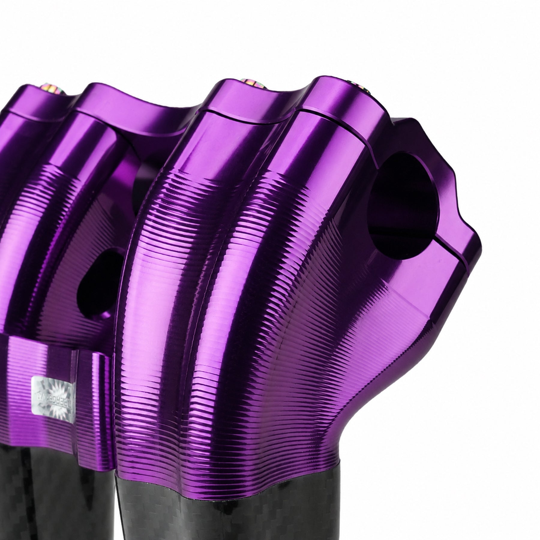 RF7 8-inch pullback carbon fiber riser for Harley-Davidson 1-inch handlebars, canyonshade purple finish