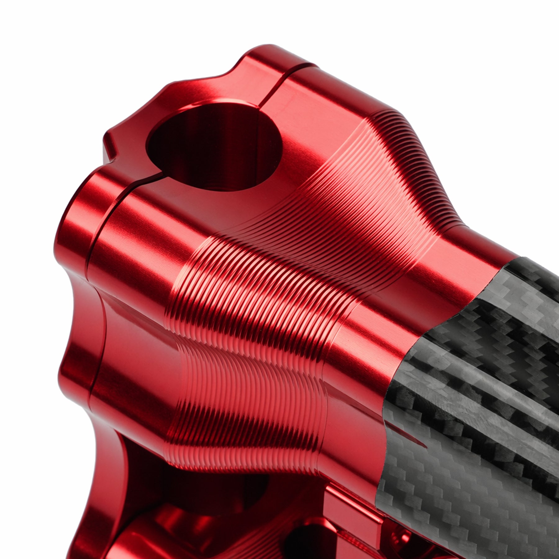 RF7 10-inch straight carbon fiber riser for Harley-Davidson 1-inch handlebars, daytona red finish