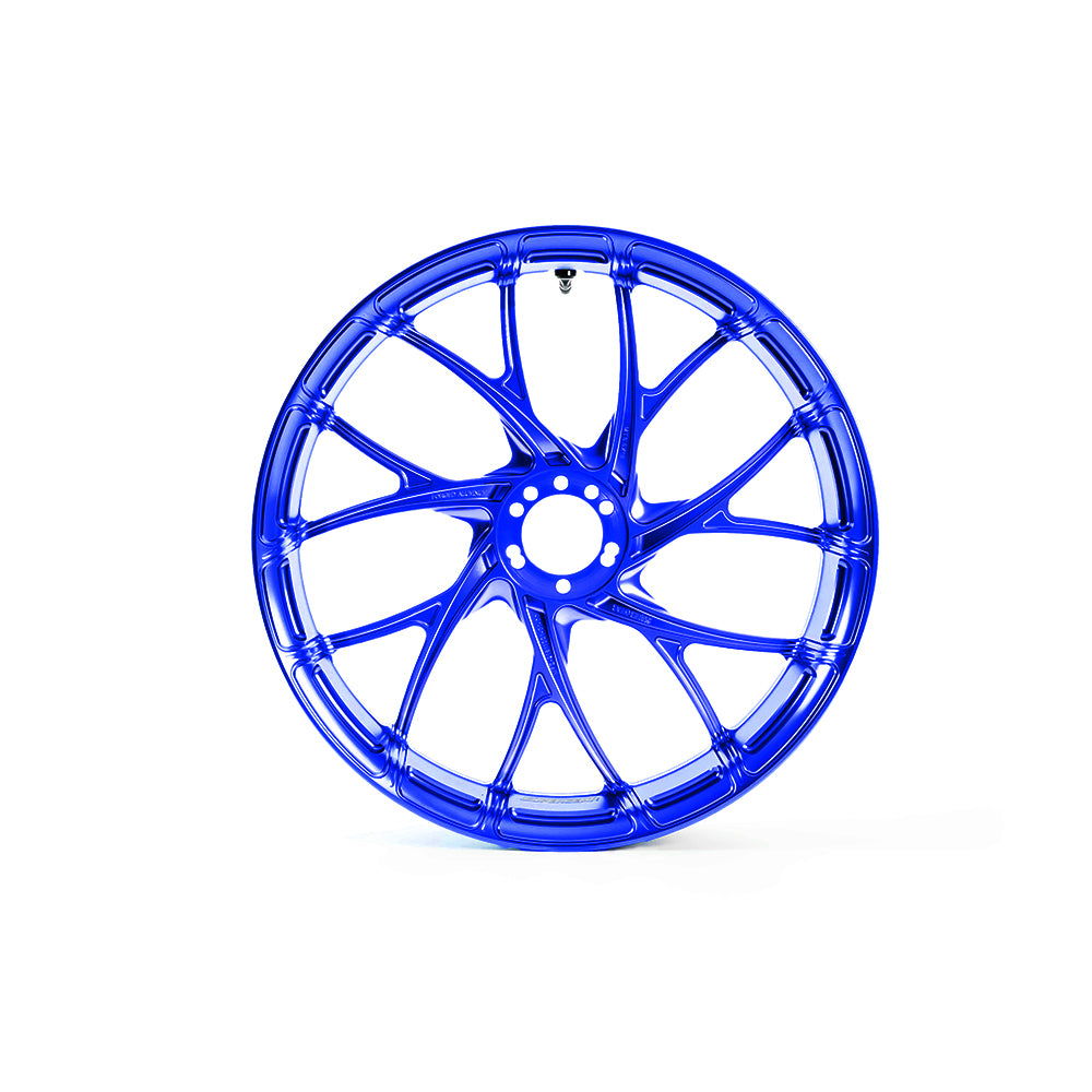 Forged aluminum Y-spoke wheel, Harley Touring, Road Glide RG/FLTRX, Street Glide SG/FLHX, deep current blue