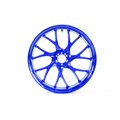 Forged aluminum Y-spoke wheel, Harley Touring, Road Glide RG/FLTRX, Street Glide SG/FLHX, deep current blue