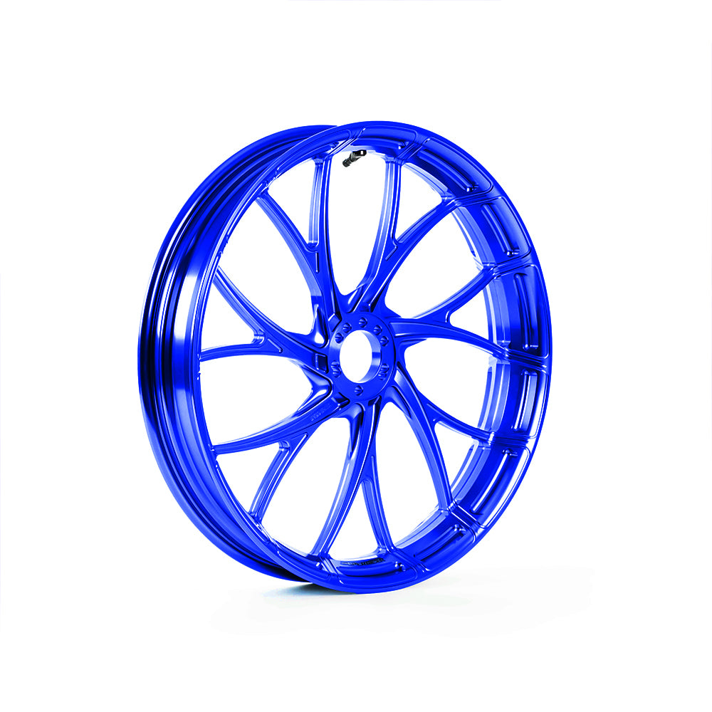 Forged aluminum Y-spoke wheel, Harley Touring, Road Glide RG/FLTRX, Street Glide SG/FLHX, deep current blue