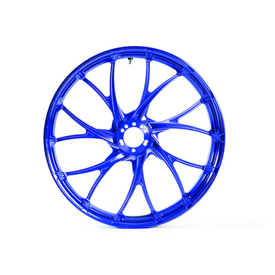 Forged aluminum Y-spoke wheel, Harley Touring, Road Glide RG/FLTRX, Street Glide SG/FLHX, deep current blue