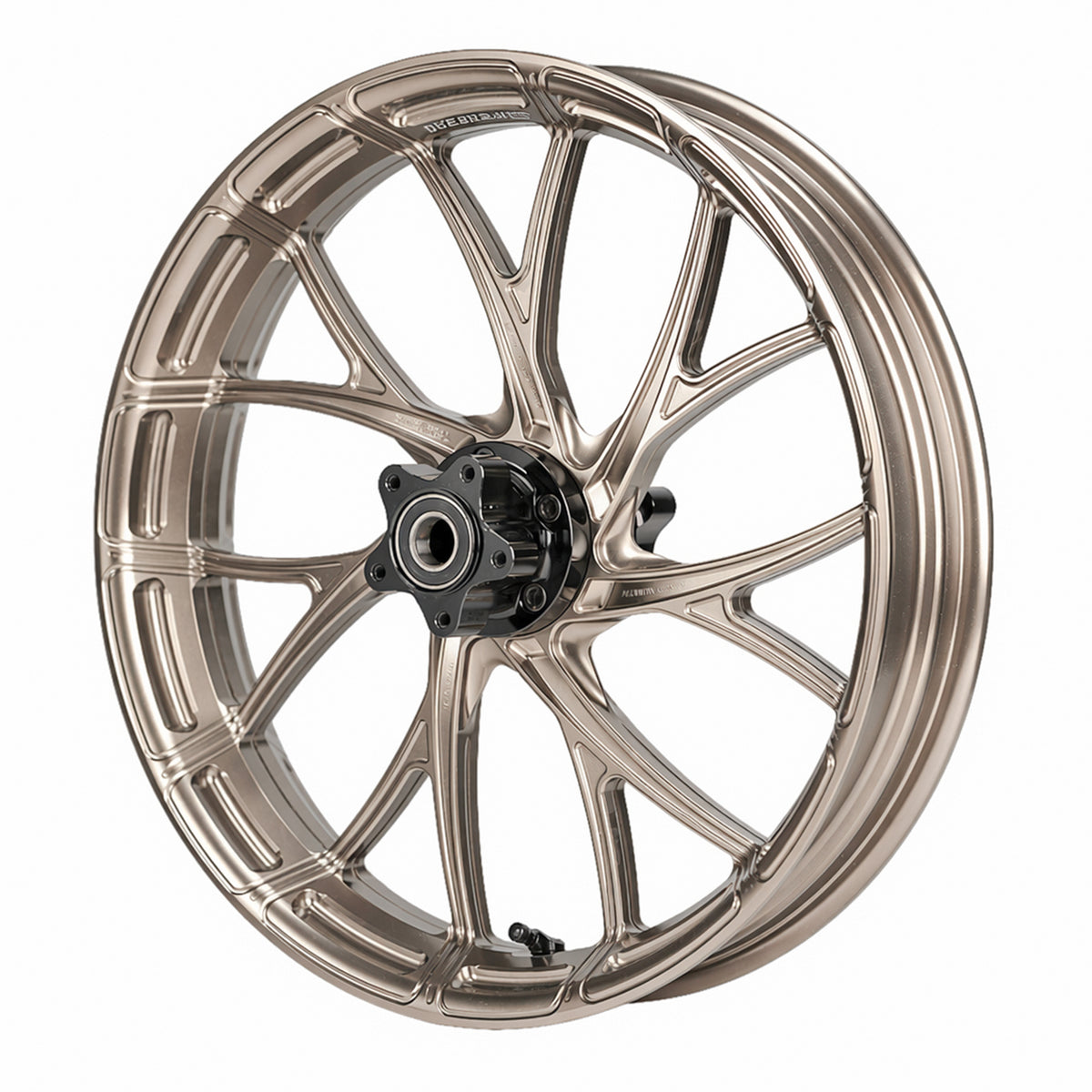 Precision CNC-machined hub designed for SuperGear 21 inch front forged wheels, built for Harley Touring and performance bagger upgrades.