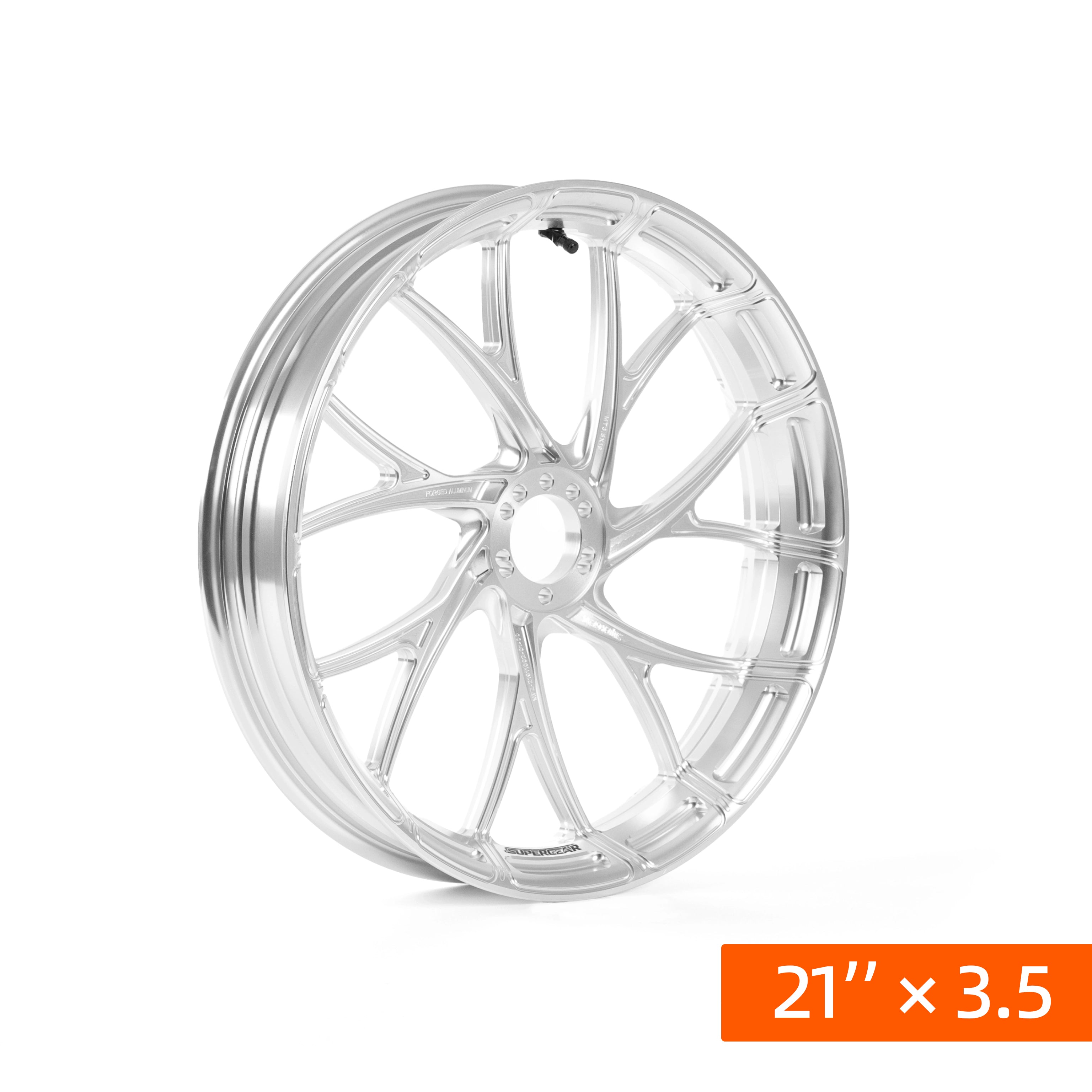 Elevate your ride! Gold Harley wheels for Touring models. 21" front motorcycle wheel . High-quality machined aluminum motor wheel parts.