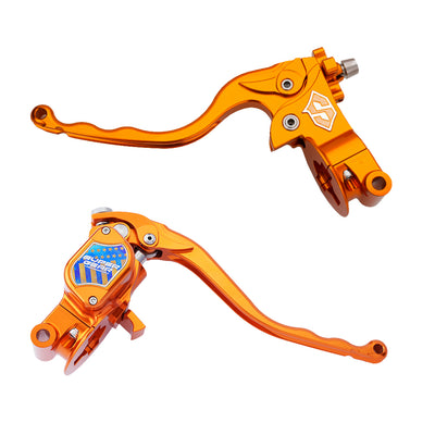 RF7 Bolt-on Radial hand control set Touring Cable Clutch,Gulf Orange
