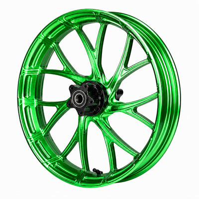 Complete SuperGear hub solutions for custom Harley builds, from aggressive 21 inch front setups to performance-oriented rear wheel configurations.