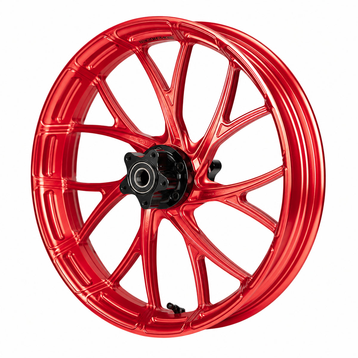 SuperGear forged wheel hub assembly collection featuring 21 inch, 19 inch front and 18 inch rear hub options for Harley Touring and custom performance bagger motorcycles.