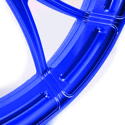 Forged aluminum Y-spoke wheel, Harley Touring, Road Glide RG/FLTRX, Street Glide SG/FLHX, deep current blue