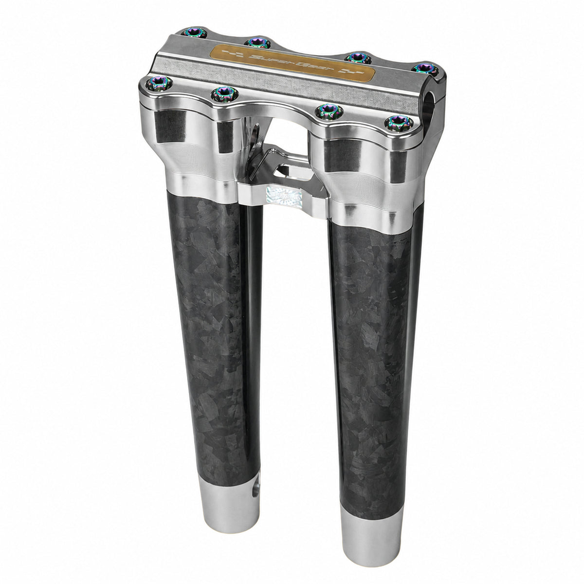 RF7 Straight Risers 8", 10", 12" Inch, Ridgeline Silver