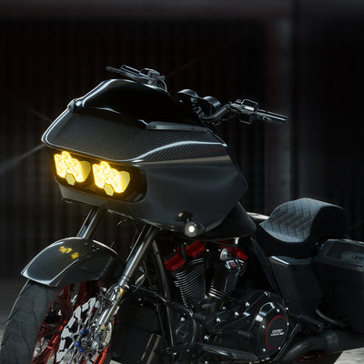 Enhance your Harley Davidson Road King with our premium carbon fiber fairing. This motorcycle fairing is designed for your Harley, boosting style performance.z