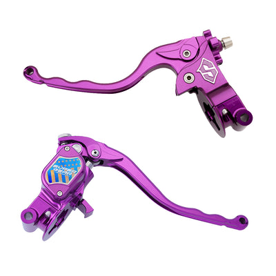 RF7 Bolt-on Radial hand control set Touring Cable Clutch, Canyonshade Purple
