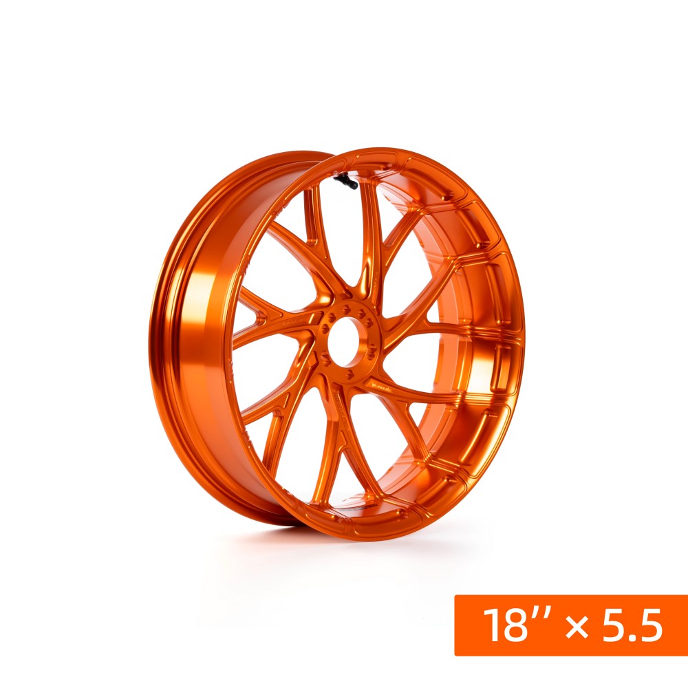 Y-Spoke Forged Wheels Sold In Sets, Gulf Orange