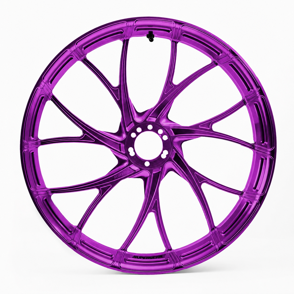 Forged aluminum Y-spoke wheel, Harley Touring, Road Glide RG/FLTRX, Street Glide SG/FLHX, canyonshade purple