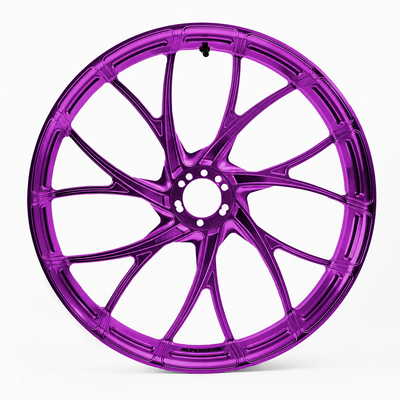 Forged aluminum Y-spoke wheel, Harley Touring, Road Glide RG/FLTRX, Street Glide SG/FLHX, canyonshade purple