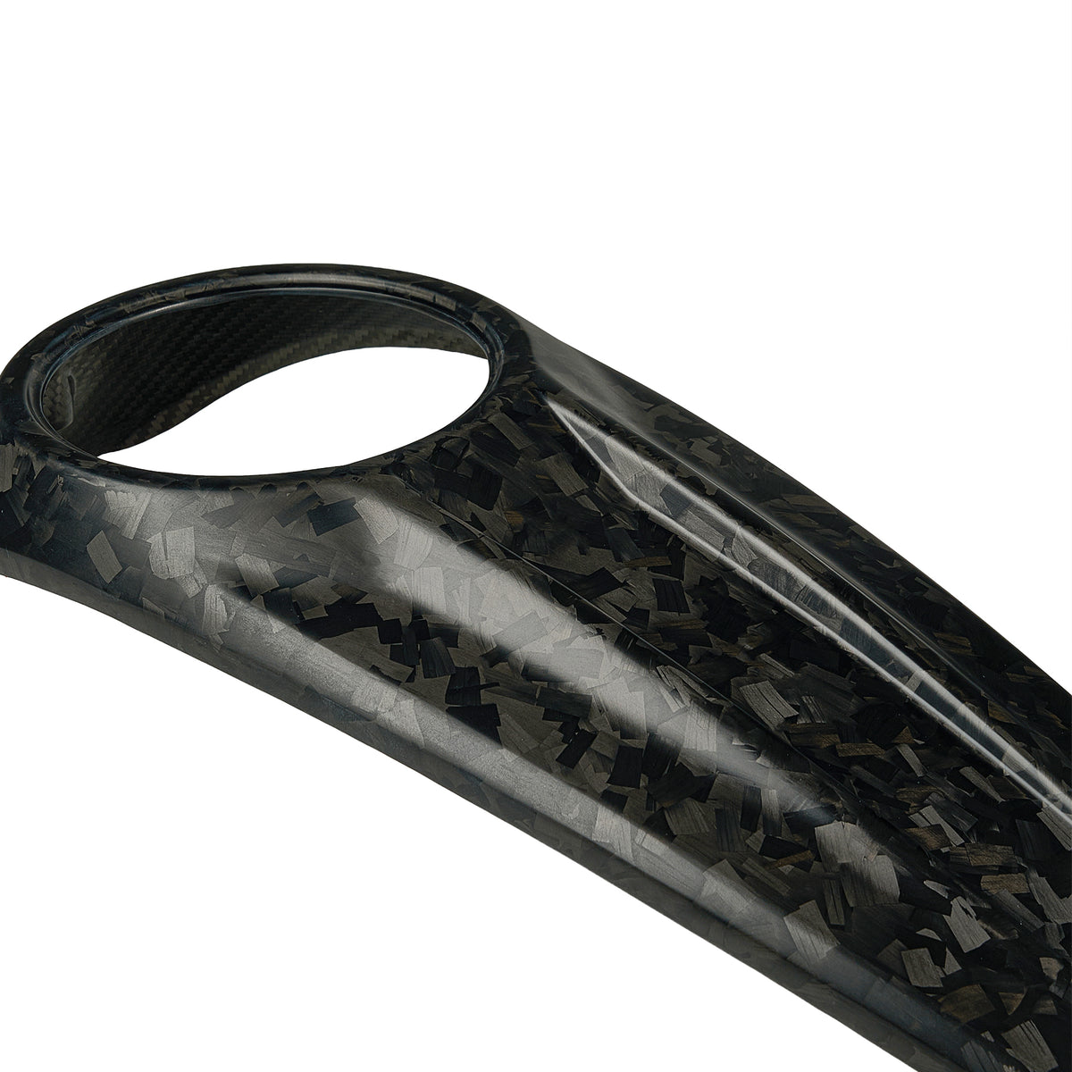 24+ carbon fiber tank dash hole, matte forged carbon finish