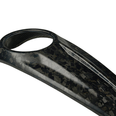 24+ carbon fiber tank dash hole, matte forged carbon finish