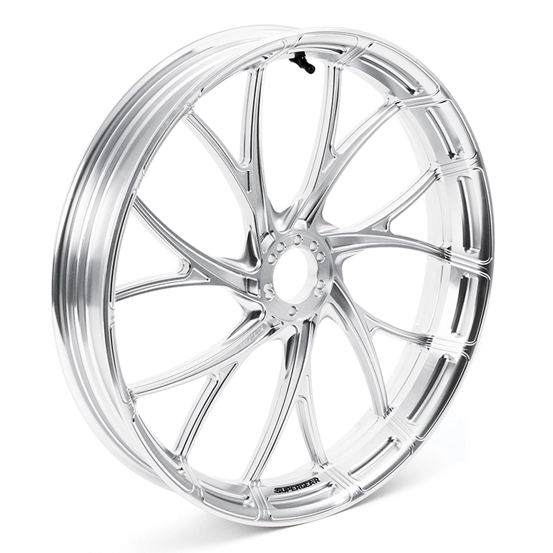 Forged aluminum Y-spoke wheel, Harley Touring, Road Glide RG/FLTRX, Street Glide SG/FLHX front, ridgeline silver