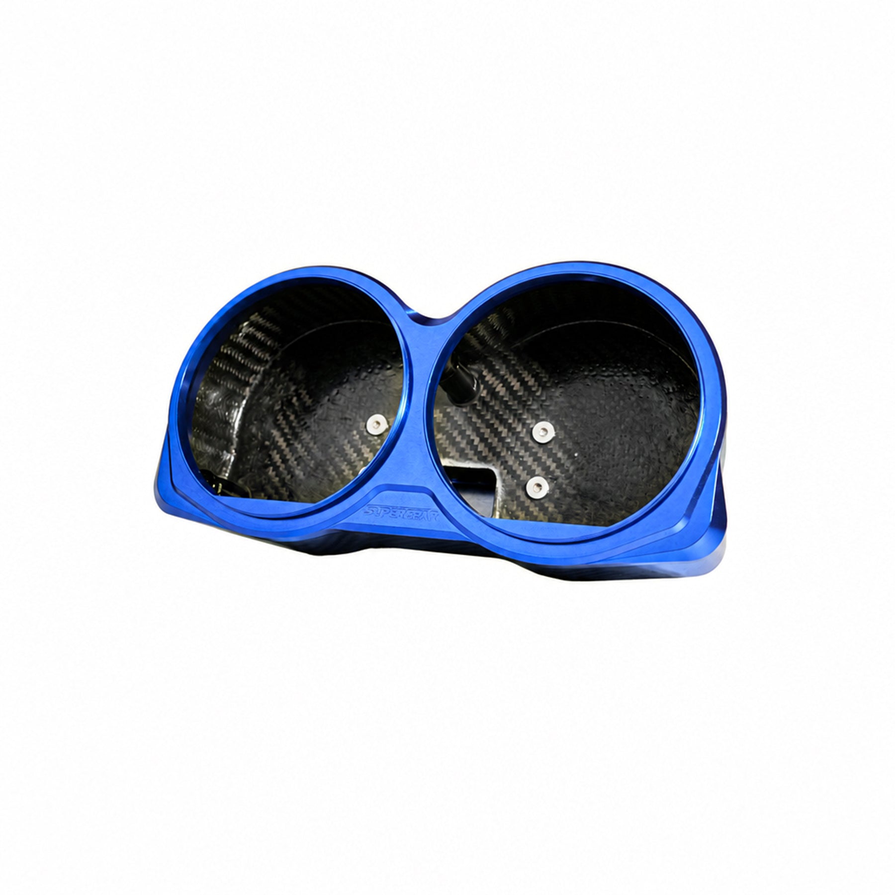 RF7 Deep Current Blue carbon fiber dual gauge bezel for 2014–2023 Harley-Davidson Road Glide.