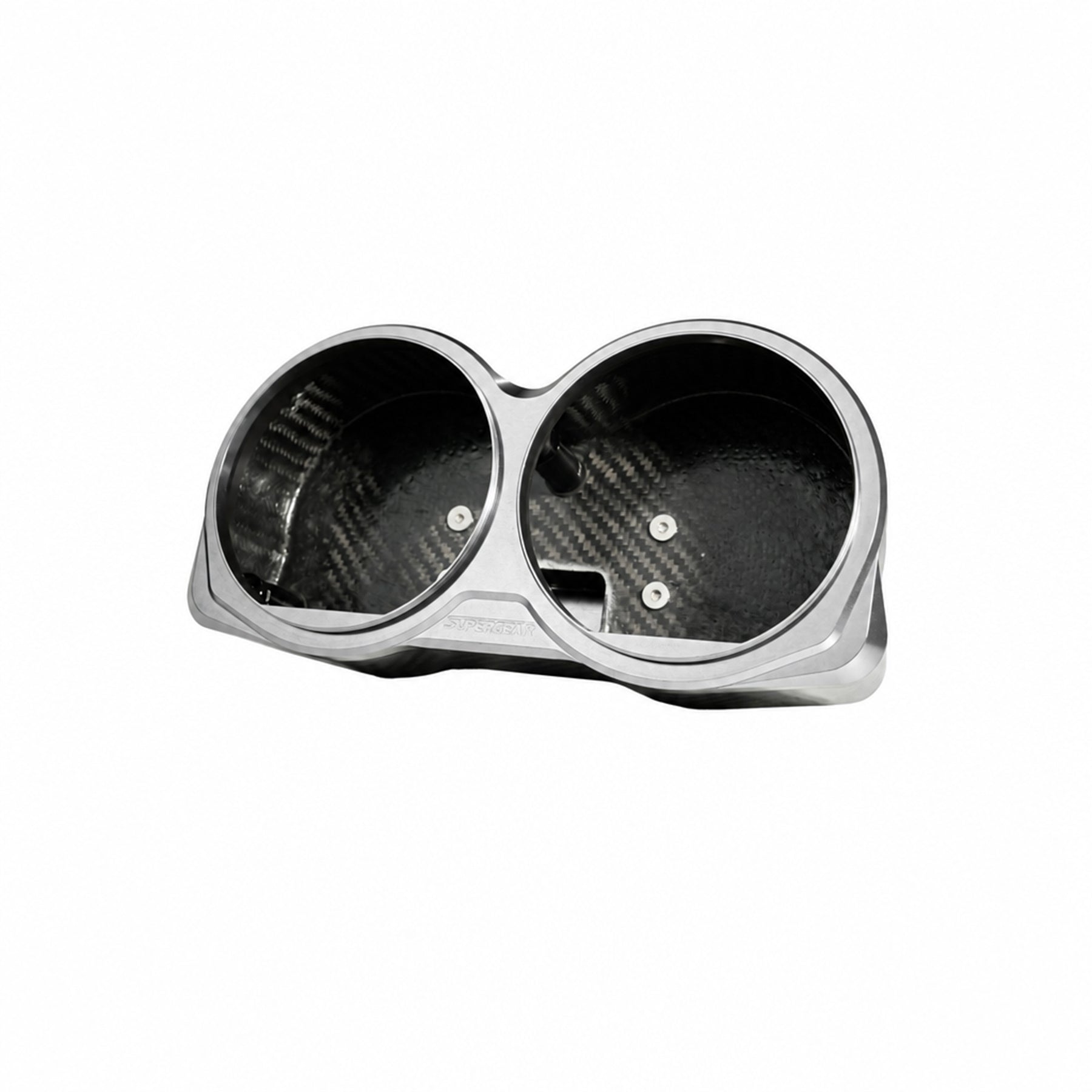 RF7 Ridgeline Silver carbon fiber dual gauge bezel for 2014–2023 Harley-Davidson Road Glide.