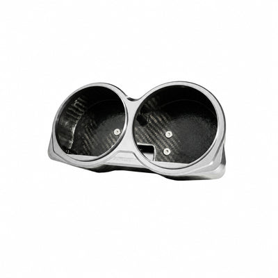 RF7 Ridgeline Silver carbon fiber dual gauge bezel for 2014–2023 Harley-Davidson Road Glide.