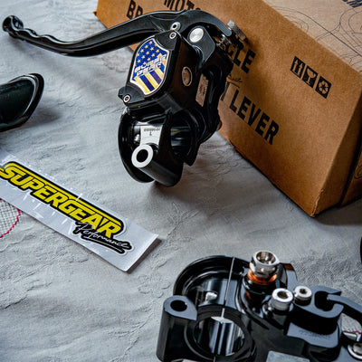 RF7 Nightstrike Black radial hydraulic clutch master cylinder kit for 2008 and later Harley-Davidson Touring models with 1-inch handlebars.
