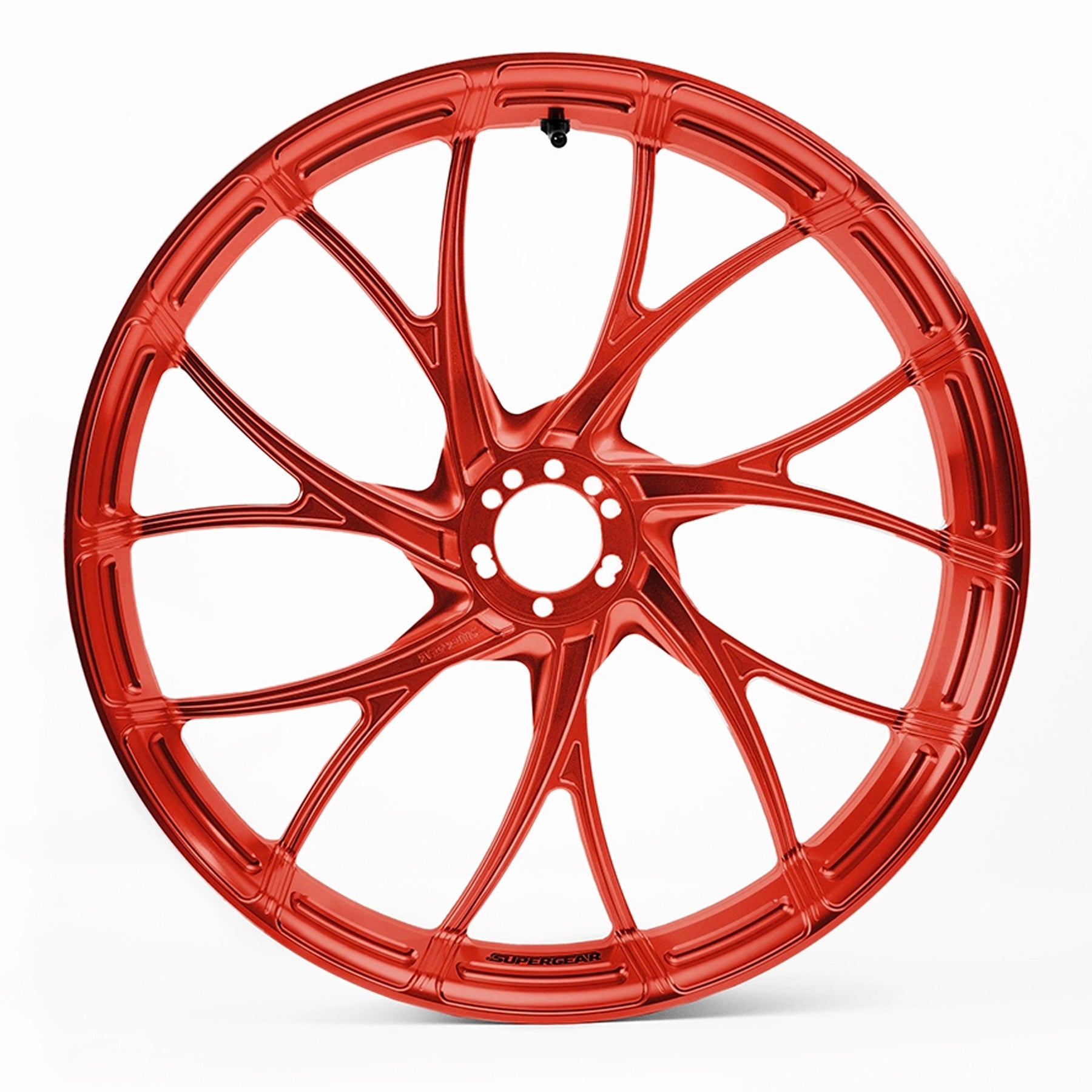 Forged aluminum Y-spoke wheel, Harley Touring, Road Glide RG/FLTRX, Street Glide SG/FLHX front, daytona red