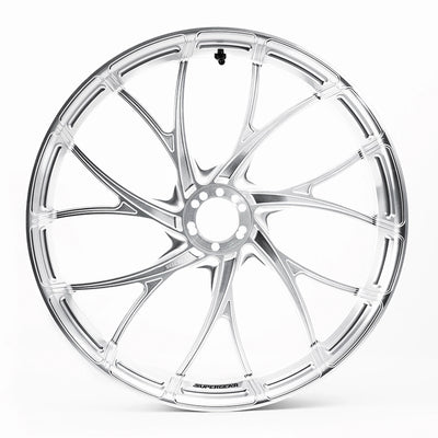 Forged aluminum Y-spoke wheel, Harley Touring, Road Glide RG/FLTRX, Street Glide SG/FLHX front, ridgeline silver