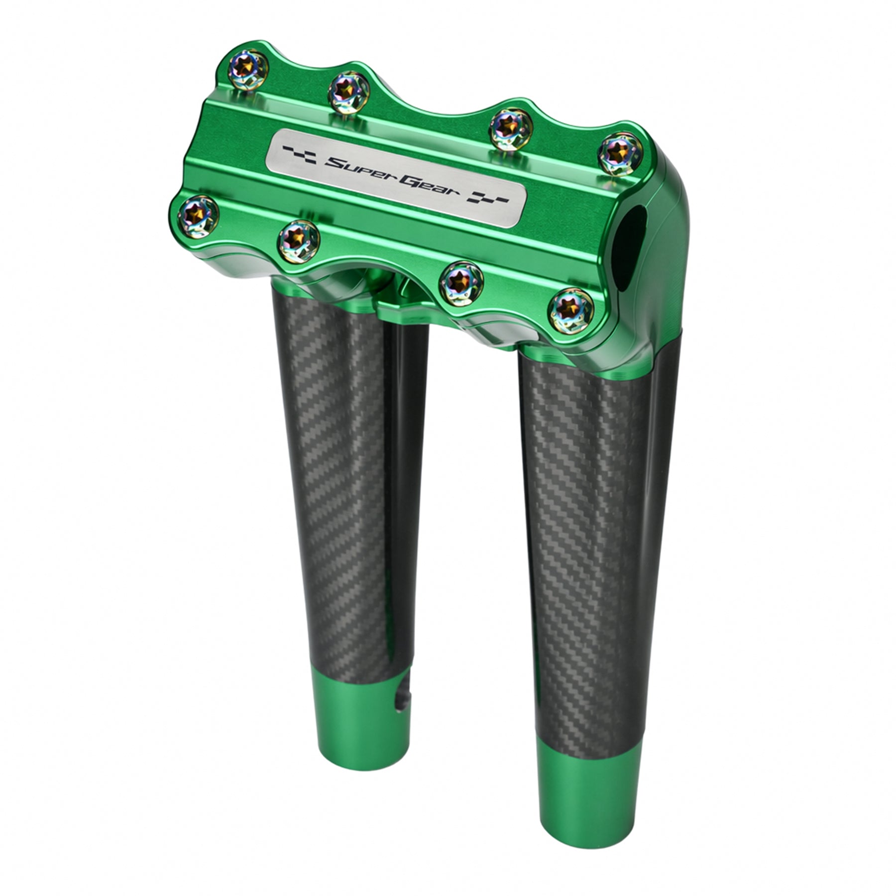Viper Green Pullback Handlebar Risers Harley 1