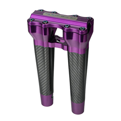 RF7 10-inch straight carbon fiber riser for Harley-Davidson 1-inch handlebars, canyonshade purple finish