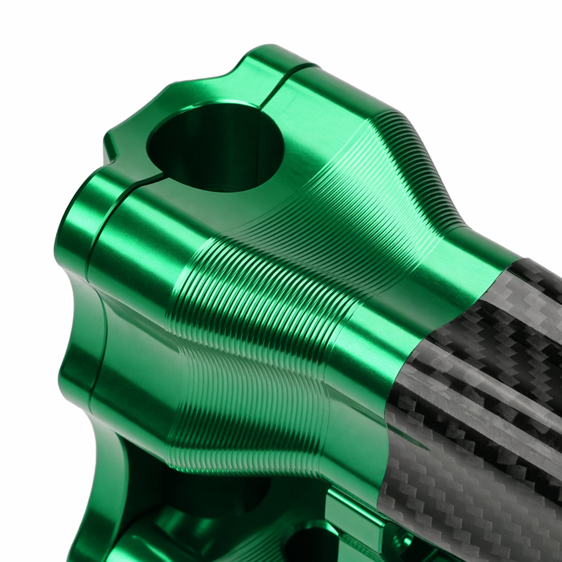 RF7 10-inch straight carbon fiber riser for Harley-Davidson 1-inch handlebars, viper green finish