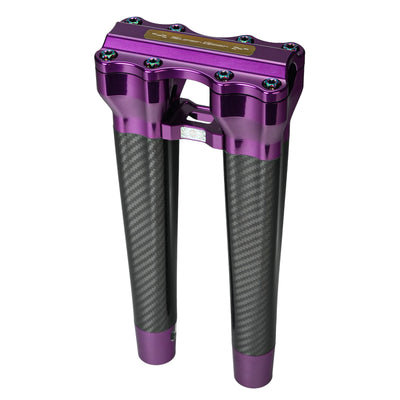 RF7 12-inch straight carbon fiber riser for Harley-Davidson 1-inch handlebars, canyonshade purple finish