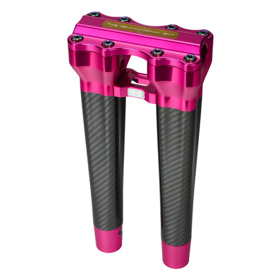 RF7 12-inch straight carbon fiber riser for Harley-Davidson 1-inch handlebars, wildblossom pink finish