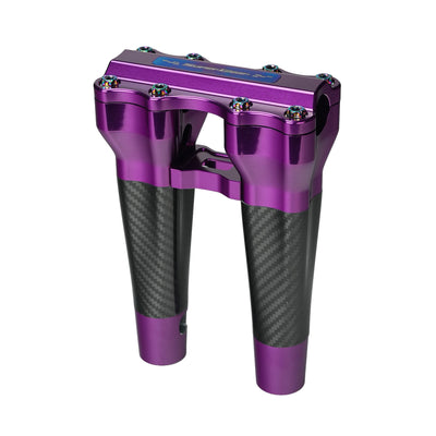 RF7 8-inch straight carbon fiber riser for Harley-Davidson 1-inch handlebars, canyonshade purple finish