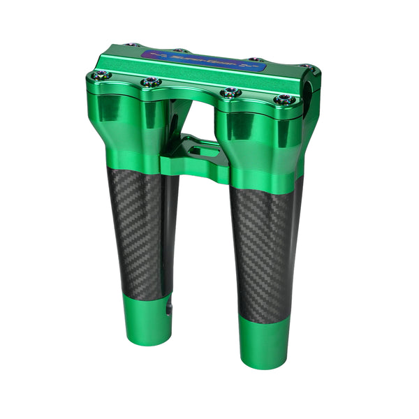 Viper Green Straight Handlebar Risers Harley 1