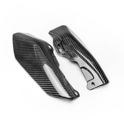 Carbon fiber mid-frame air deflector for Harley-Davidson Touring, glossy finish