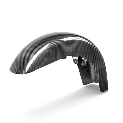 OEM carbon fiber standard front fender for 19-inch and 21-inch wheels, glossy finish